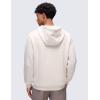 imageCRZ YOGA Cotton Fleece Lined Pullover Hoodies for Men  Cozy Casual Workout Essential Sweatshirts With Kangaroo PocketMilky White Bone