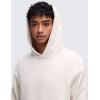 imageCRZ YOGA Cotton Fleece Lined Pullover Hoodies for Men  Cozy Casual Workout Essential Sweatshirts With Kangaroo PocketMilky White Bone