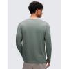 imageCRZ YOGA CottonBlend Long Sleeve Shirts for Men  Moisture Wicking Soft Workout Athletic Casual Crewneck Basic TopsGrey Sage