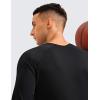 imageCRZ YOGA Crewneck Workout Long Sleeve Shirts for Men  Quick Dry Running Athletic TShirts Lightweight Basic TopsBlack