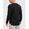 imageCRZ YOGA Crewneck Workout Long Sleeve Shirts for Men  Quick Dry Running Athletic TShirts Lightweight Basic TopsBlack