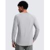 imageCRZ YOGA Crewneck Workout Long Sleeve Shirts for Men  Quick Dry Running Athletic TShirts Lightweight Basic TopsLight Gray Heather