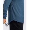 imageCRZ YOGA Crewneck Workout Long Sleeve Shirts for Men  Quick Dry Running Athletic TShirts Lightweight Basic TopsOcean Blue Heather