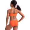 imageCRZ YOGA Girls Bikini Set 2 Piece Swimsuit  Beach Sports Bathing Suit Scoop Neck Adjustable Straps Padded Kids TeenCoral