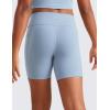 imageCRZ YOGA Girls Butterluxe Athletic Biker Shorts with Pockets  Dance Yoga Casual High Waist Kids Teen SummerCambric Blue