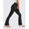 imageCRZ YOGA Girls Butterluxe Crossover Waist Yoga Flare Leggings  Dance Casual Athletic Pants Bell Bottoms Kids TeenBlack