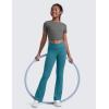 imageCRZ YOGA Girls Butterluxe Crossover Waist Yoga Flare Leggings  Dance Casual Athletic Pants Bell Bottoms Kids TeenBorealis Green