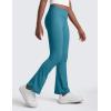 imageCRZ YOGA Girls Butterluxe Crossover Waist Yoga Flare Leggings  Dance Casual Athletic Pants Bell Bottoms Kids TeenBorealis Green