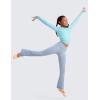 imageCRZ YOGA Girls Butterluxe Crossover Waist Yoga Flare Leggings  Dance Casual Athletic Pants Bell Bottoms Kids TeenCambric Blue