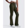 imageCRZ YOGA Girls Butterluxe Crossover Waist Yoga Flare Leggings  Dance Casual Athletic Pants Bell Bottoms Kids TeenOlive Green