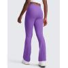 imageCRZ YOGA Girls Butterluxe Crossover Waist Yoga Flare Leggings  Dance Casual Athletic Pants Bell Bottoms Kids TeenRoyal Lilac