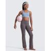 imageCRZ YOGA Girls Butterluxe Crossover Waist Yoga Flare Leggings  Dance Casual Athletic Pants Bell Bottoms Kids TeenTornado Grey