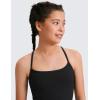 imageCRZ YOGA Girls Butterluxe Double Lined Camisole Tank Tops Crop  Dance Yoga Athletic Casual Spaghetti Y Back Kids TeenBlack