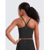 imageCRZ YOGA Girls Butterluxe Double Lined Camisole Tank Tops Crop  Dance Yoga Athletic Casual Spaghetti Y Back Kids TeenBlack