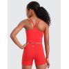 imageCRZ YOGA Girls Butterluxe Double Lined Camisole Tank Tops Crop  Dance Yoga Athletic Casual Spaghetti Y Back Kids TeenDeep Red