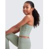 imageCRZ YOGA Girls Butterluxe Double Lined Camisole Tank Tops Crop  Dance Yoga Athletic Casual Spaghetti Y Back Kids TeenGreen Palm Court