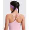 imageCRZ YOGA Girls Butterluxe Double Lined Camisole Tank Tops Crop  Dance Yoga Athletic Casual Spaghetti Y Back Kids TeenMilk Pink