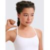 imageCRZ YOGA Girls Butterluxe Double Lined Camisole Tank Tops Crop  Dance Yoga Athletic Casual Spaghetti Y Back Kids TeenWhite