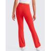 imageCRZ YOGA Girls Butterluxe High Waist Yoga Flare Leggings  Dance Casual Athletic Pants Bell Bottoms Bootcut Kids TeenDeep Red