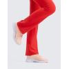 imageCRZ YOGA Girls Butterluxe High Waist Yoga Flare Leggings  Dance Casual Athletic Pants Bell Bottoms Bootcut Kids TeenDeep Red