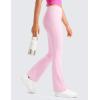 imageCRZ YOGA Girls Butterluxe High Waist Yoga Flare Leggings  Dance Casual Athletic Pants Bell Bottoms Bootcut Kids TeenPink Peony