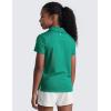 imageCRZ YOGA Girls Cloud Jersey Short Sleeve Casual Polo Shirts  School Uniform Tennis Golf Hip Length Side Splits Kids TeenCascadia Green
