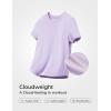 imageCRZ YOGA Girls Cloudweight Short Sleeve Athletic T Shirts  Active Sports Casual Tees Crew Neck Side Slit Kids TeenLilac Air