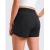 imageCRZ YOGA Girls FeatheryFit Soft Athletic Shorts with Zipper Pocket  Tennis Soccer Running Casual Liner Kids TeenBlack