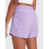 imageCRZ YOGA Girls FeatheryFit Soft Athletic Shorts with Zipper Pocket  Tennis Soccer Running Casual Liner Kids TeenLilac