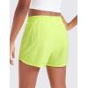 imageCRZ YOGA Girls FeatheryFit Soft Athletic Shorts with Zipper Pocket  Tennis Soccer Running Casual Liner Kids TeenNeon Yellow