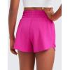 imageCRZ YOGA Girls FeatheryFit Soft Flowy Athletic Shorts  Tennis Soccer Casual Ruffle Skirt Zip Pocket Liner Kids TeenHibiscus Purple