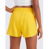 imageCRZ YOGA Girls FeatheryFit Soft Flowy Athletic Shorts  Tennis Soccer Casual Ruffle Skirt Zip Pocket Liner Kids TeenHigh Visibility Yellow