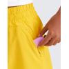 imageCRZ YOGA Girls FeatheryFit Soft Flowy Athletic Shorts  Tennis Soccer Casual Ruffle Skirt Zip Pocket Liner Kids TeenHigh Visibility Yellow