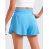 imageCRZ YOGA Girls FeatheryFit Soft Flowy Athletic Shorts  Tennis Soccer Casual Ruffle Skirt Zip Pocket Liner Kids TeenKayak Blue