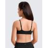 imageCRZ YOGA Girls Softness Mold Softhold Training Bra  Casual Everyday Tops V Neck Adjustable Straps Kids TeenBlack