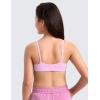 imageCRZ YOGA Girls Softness Mold Softhold Training Bra  Casual Everyday Tops V Neck Adjustable Straps Kids TeenVita Pink