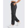 imageCRZ YOGA Lightweight Cargo Casual Pants for Women 30quot  Ruched Straight Leg Travel Athletic Hiking JoggersInk Gray