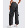 imageCRZ YOGA Lightweight Cargo Casual Pants for Women 30quot  Ruched Straight Leg Travel Athletic Hiking JoggersInk Gray