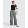 imageCRZ YOGA Lightweight Drapey Wide Leg Casual Pants for Women 30quot  Flowy Travel Work Loose Fit SummerGrey Sage