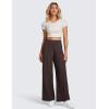 imageCRZ YOGA Lightweight Drapey Wide Leg Casual Pants for Women 30quot  Flowy Travel Work Loose Fit SummerHot Fudge Brown