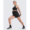 imageCRZ YOGA Lightweight Maternity Dolphin Workout Shorts 3  Soft Athletic Running Casual Womens Pregnancy with Liner PocketsBlack