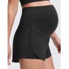 imageCRZ YOGA Lightweight Maternity Dolphin Workout Shorts 3  Soft Athletic Running Casual Womens Pregnancy with Liner PocketsBlack