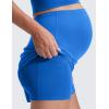 imageCRZ YOGA Lightweight Maternity Dolphin Workout Shorts 3  Soft Athletic Running Casual Womens Pregnancy with Liner PocketsSparkle Blue