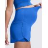 imageCRZ YOGA Lightweight Maternity Dolphin Workout Shorts 3  Soft Athletic Running Casual Womens Pregnancy with Liner PocketsSparkle Blue