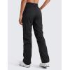 imageCRZ YOGA Lightweight Straight Leg Workout Pants for Women 28quot30quot32quot  Ruched Casual Work Athletic Joggers with PocketsBlack