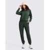 imageCRZ YOGA Matte Fleece Lined Jogger for Women 275quot  Thermal Casual Lounge Yoga Pants Winter WarmLegend Green