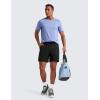 imageCRZ YOGA Mens All Day Comfy PullOn Shorts 7quot  Golf Casual Elastic Waist Quick Dry for Athletic Daily with PocketsBlack