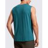imageCRZ YOGA Mens Workout Sleeveless Shirt Quick Dry Stretchy Swim TShirts Athletic Gym Running Beach Tank TopGreen Jade