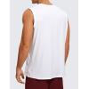 imageCRZ YOGA Mens Workout Sleeveless Shirt Quick Dry Stretchy Swim TShirts Athletic Gym Running Beach Tank TopWhite
