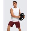 imageCRZ YOGA Mens Workout Sleeveless Shirt Quick Dry Stretchy Swim TShirts Athletic Gym Running Beach Tank TopWhite